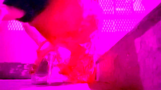 Artemisia Love Wearing High Heels Outdoor and Smoking a Cigarette