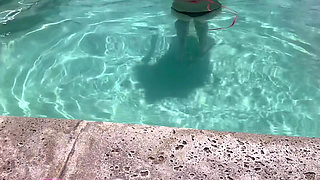 Cum to the Pool with Me Wearing a Micro Bikini and Showing My Perfect Body