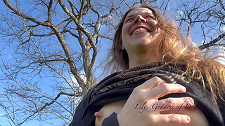 Girl Masturbates in Public in the Mountains Like Lena Polański