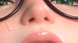 Horny Couple Fucks in the Cinema - Mega Cumshot All Over Her Face and Glasses