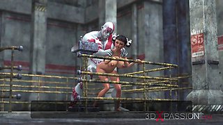 Ass Fuck. innocent college girl and a massive monster in the industrial zone