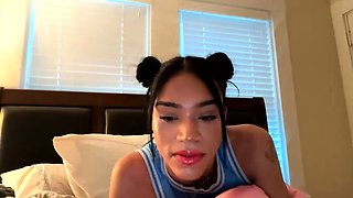 Tranny amateur solo big tits masturbates in high def