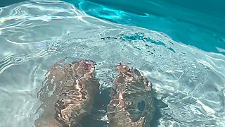 Solo Foot Play in Pool