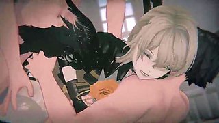 [Women' Frontline two: Exilium] - Sextans "CHECKMATE AND MIND ERASE" (Tied T-Damsel & POINT OF VIEW Sandwich DOUBLE PENETRATION) (4K/60FPS) - (Making the amnesiac forehanded woman understand)