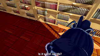 Akeno Gives Me a Blowjob in a Public Library - Dxd Ntr Madness Series