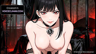 Trapped in Goth Girl's Den Femdom JOI - Anime Hentai