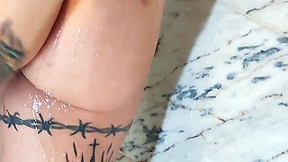 4K Pissing on Myself Before Shower Impossible Position Pee