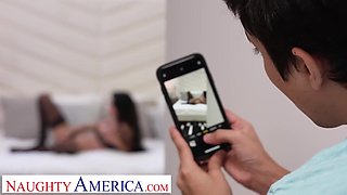 Hot MILF Jamie Michelle Fucks Friend's Son When Her Date Cancels