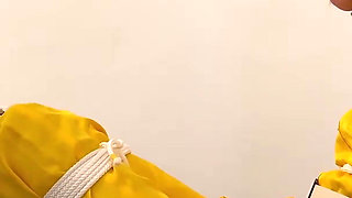 April O'neil Barefoot and Tickled