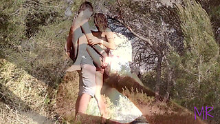 Amateur Sex in the Woods Outdoor, Small Flexible Girl
