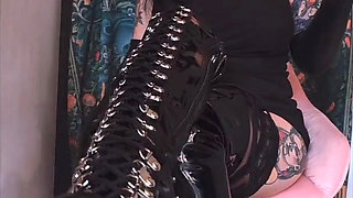 Bound for My Boots: Mistress Has You in Steel Handcuffs While She Smokes and Teases You