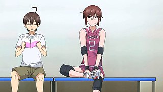 Tall anime volleyball hottie fucks boy hard in dorm sex