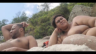 Aprico Nudist Beach Showing off My Big Pussy and Everyone Staring