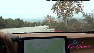 POV Date Night Roadhead with Amateur Cecelia Taylor - She Gives Amazing Blowjob in the Car