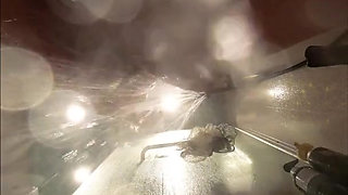 Webcam Under Bath. Girlfriend After Sex in Shower