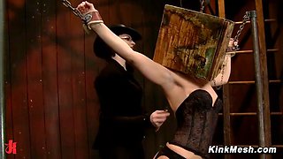 Tight Blonde Ash Bound and Flogged