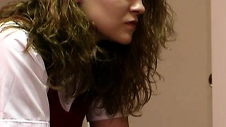 Curvy ass brunette spanked banged and facial