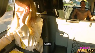 Spanish Hunk Cheats On His GF Fucking a Sexy Buxom Blonde Taxi Driver Samantha Joiner & Giving Her CIM