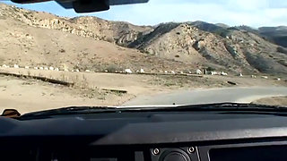 Alluring babe sucks hard cock in the car