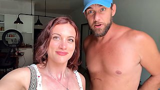 Porn vlog, model photoshoot, camera operator