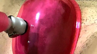 Amateur brunette masturbates with fingers and toys
