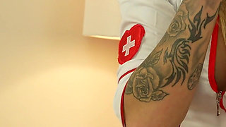 Naughty Nurse Smoking BJ