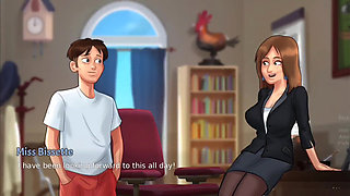 Miss bissette finally fucks Anon - summer time saga gameplay part 2