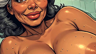 Sexy Nude Women in Bathroom 3D