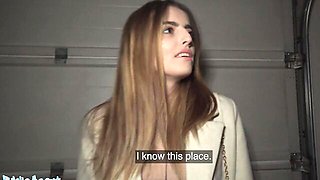 Public Agent featuring Alba Lala and Lala's deep throat porn