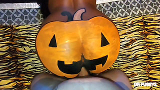 I spent Halloween night at my stepcousin's house playing with his penis.