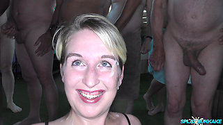 Debut Bukkake Session for Vixen Lily