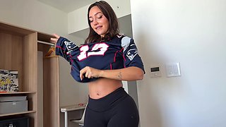 Bombshell Fan Lives Out Her Dream of a Patriots Player's Member