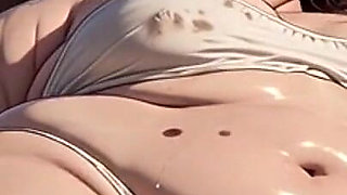 Obese Woman with Thick Hairy Pussy in Rope Bondage