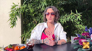 Lena, Pretty Brunette, Gets Fucked by Two Cocks