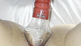 Extreme Anal Insertion with a Bottle Close up