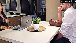 Hot BBW stepmom gets a double portion of her youthful