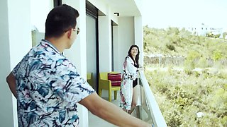 Brunette bombshell Paulita Pappel gets naughty in the kitchen with Anthony