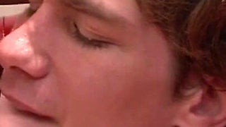 Pretty hot french blonde has oily sodomy and double penetration in threesome at massage parlor