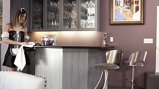 Bosomy Wife Enjoys Young Maid Intimate Pleasure