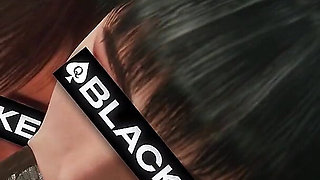 Rough Threesome: Horny Sluts Cowgirl Riding Massive BBC, Stinky Creamy Pussy Flooded with Cum