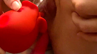 Fucking my wet pussy with two toys