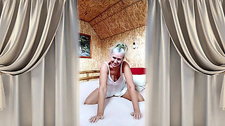 Hot Housewife Lukerya on a Big Soft Bed