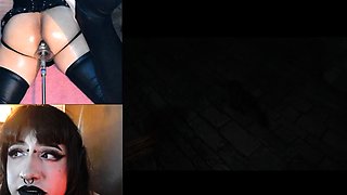 Watch brunette mistress toying her ass in fetish solo