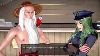 Hot mummy in public showing off her curves anime style