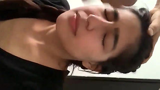 Desi BF Cum on Her Cute and Innocent Girlfriends Face Fuck