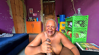 Big Beautiful Busty Granny Wanted to Taste My Cum