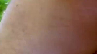 Cute brunette bitch fucked hard outside