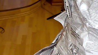 Newspaper Fetish - Wrapping Me in Newspaper