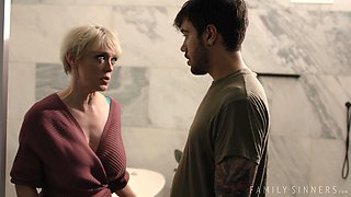 Lewd bosomy mommy thrilling X-rated clip