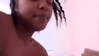 Mark Wood In Honey Skin Ebony With A Hairy Pussy Sucks And Fucks White Pole